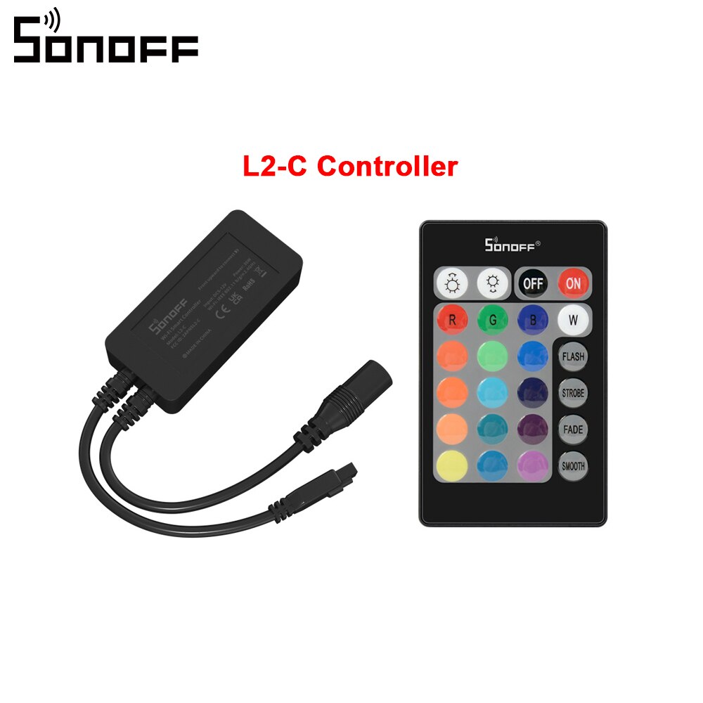 Sonoff L2 Smart Led Light Strip Dimbare Waterdichte Wifi Flexibele Rgb Strip Verlichting Werk Met Alexa Google Thuis, dance Met Muziek: L2-C Controller