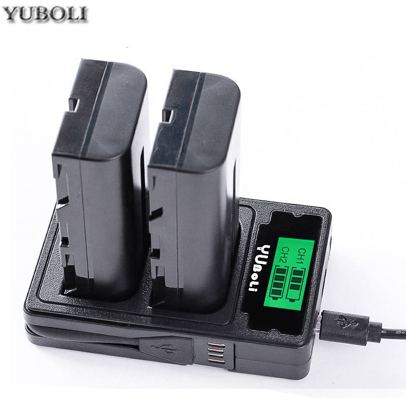 YUBOLI Camera Battery - 7.4V 3000mAh NP-F550 NP-F570 Rechargeable Li-Ion for Sony Cameras