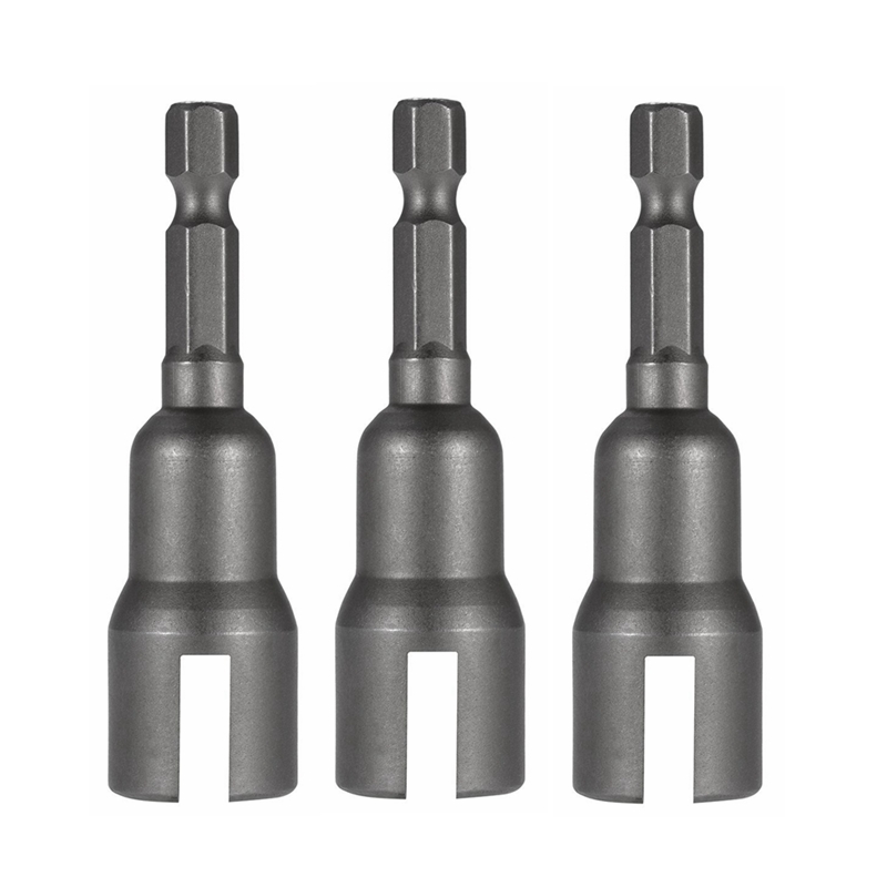 1/4in Vleugel Moer Boor Socket Wrench 6.35Mm Hex Shank Socket Adapter Moer Voor Boormachine Adapter sleuven Elektrische Schroevendraaier: 3pcs