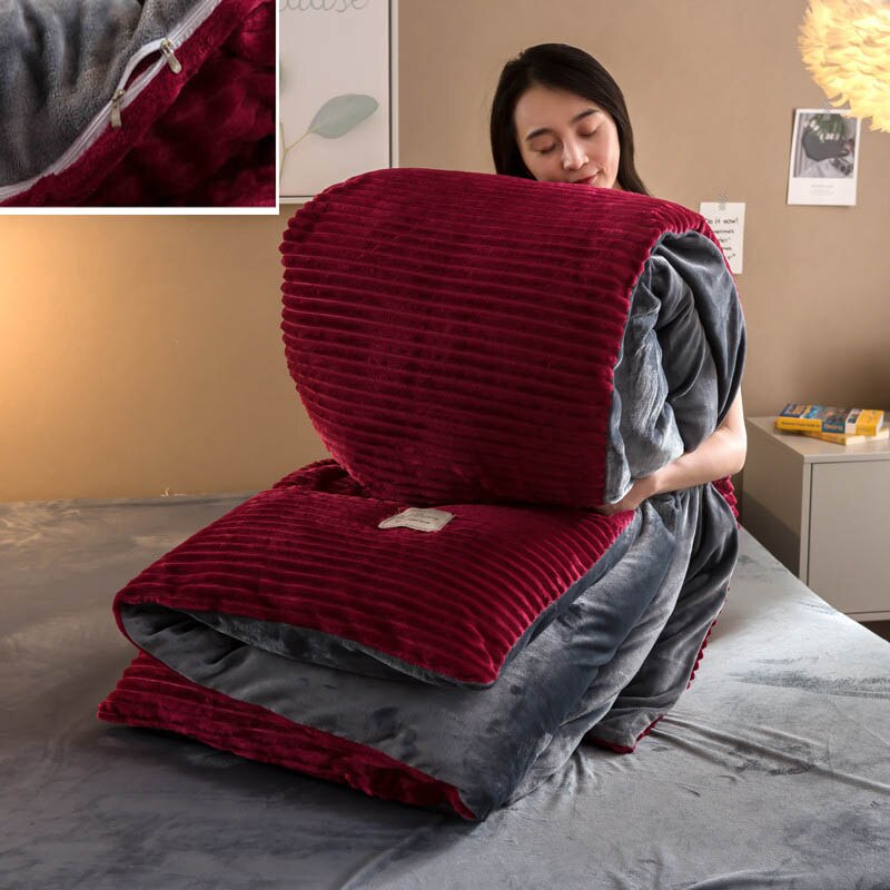 1 st flanell påslakan mjuk magisk fleece varm påslakan queen king size täcke fodral överkast sängkläder sängfilt