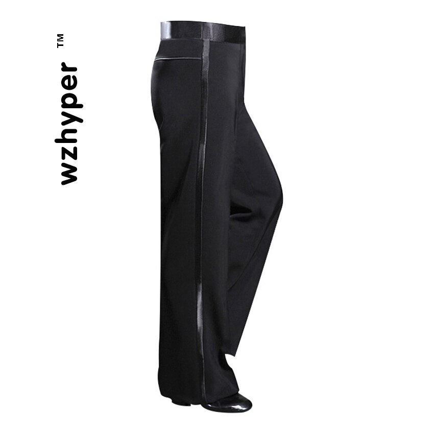 Pantalones de baile latino para hombre, pantalón de baile negro, con cinturón, para bailar, Salsa, Tango, Rumba, Samba, Cha, pantalones Latinos
