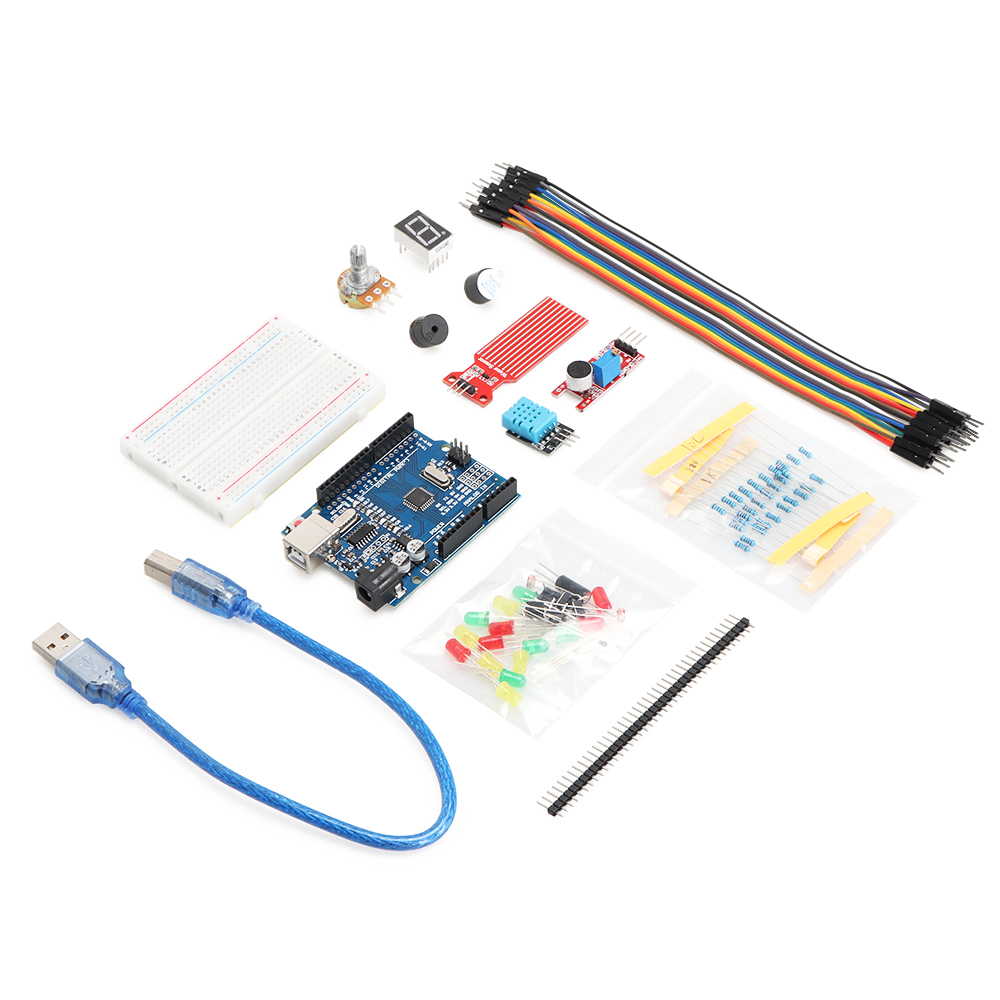 TSCINBUNY Basic Starter Kit voor Arduino R3 Programmering DIY Elektronica Educatieve leerkit met geprogrammeerde codes Instructie