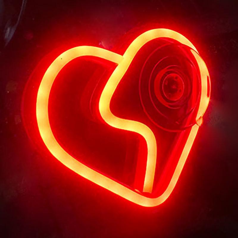 Luces decorativas para Interior de coche, luces LED, iluminación ambiental, forma de rotura del corazón, iluminación Interior para coche, luz de ambiente