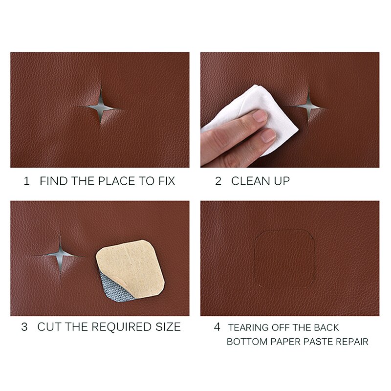 1PCS 10x20cm Leather patches patch Self Adhesive Stick-on No Ironing Sofa Repairing Leather PU Fabric Stickers Patches