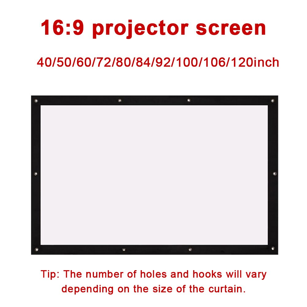 4:3 projektor lerret polyester + spandex materiale video beamer for hjemmekino støtte 4k video beamer lumen hd bærbar led