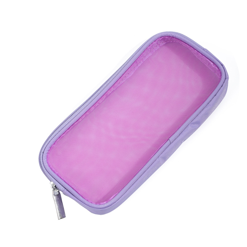 Makeup Brush Travel Case Cosmetic Toiletry Bag Organizer for Men Women Beauty Tools Mesh Kit Pouch Wash Storage Accessories: PURPLE