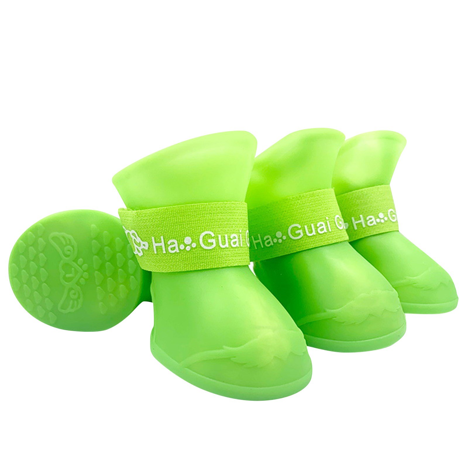 Botas de goma antideslizantes impermeables para mascotas, zapatos de suela blanda para exteriores, botines para perros, accesorios para mascotas, 4 Uds.