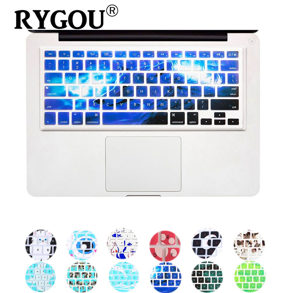Bär, Katze, Fisch, schlucken und Elefanten aufbringen Nette Tiere Serie tastatur Abdeckung aufkleber für Macbook Luft 13 Profi 13 15 17 zoll