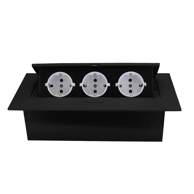 Multimedia Outlet Connection Box Desktop Pop-Up 3 Power Eu Plug Socket Voor Thuis