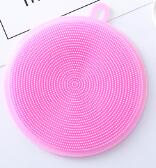 Esponja de silicona antibacteriana para platos, cepillo de limpieza para frutas y verduras, soporte para ollas, 1 unidad, 0794: Rosa
