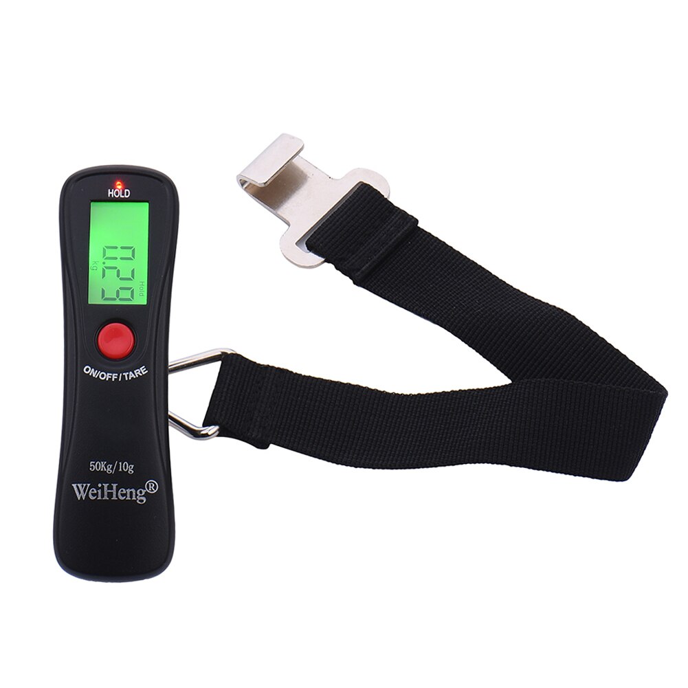 Useful Portable 50Kg LCD Display Digital Hanging Scales Electronic Weight Fishing Hook Scale Black Kitchen Scales: B