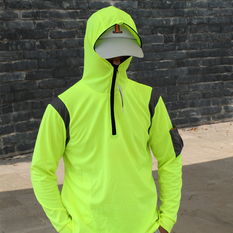 Vêtements de pêche respirants et légers pêche en plein air vêtements de protection solaire costumes pour hommes en été séchage rapide sun-pr: XL 170-175cm 70-90kg / green
