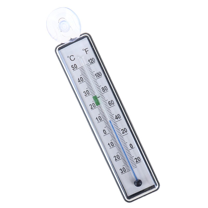 1 Uds medidor de vidrio acuario vidrio temperatura del agua termómetro con ventosa