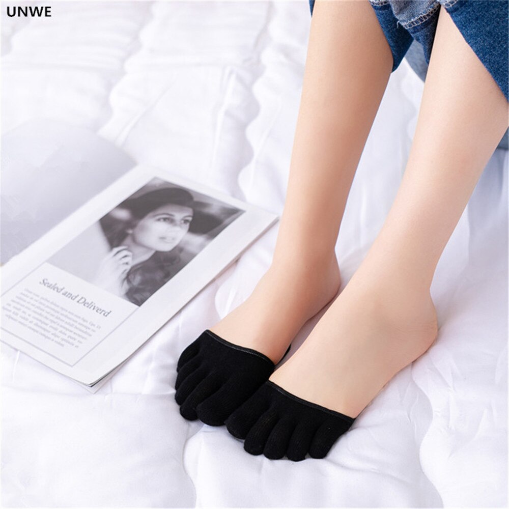 Calcetines de tacón alto para mujer, plantilla con puntera a prueba de dolor, media palma gruesa, ropa Invisible, medias a la mitad, barco/Calcetines de corte bajo