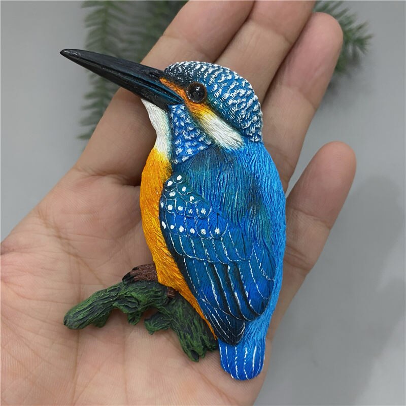 Creatieve Magneet Magneet Dier Vogel Kingfisher Koelkastmagneet Hars Decoratieve Magneet Magnetische Snap Bericht Sticker