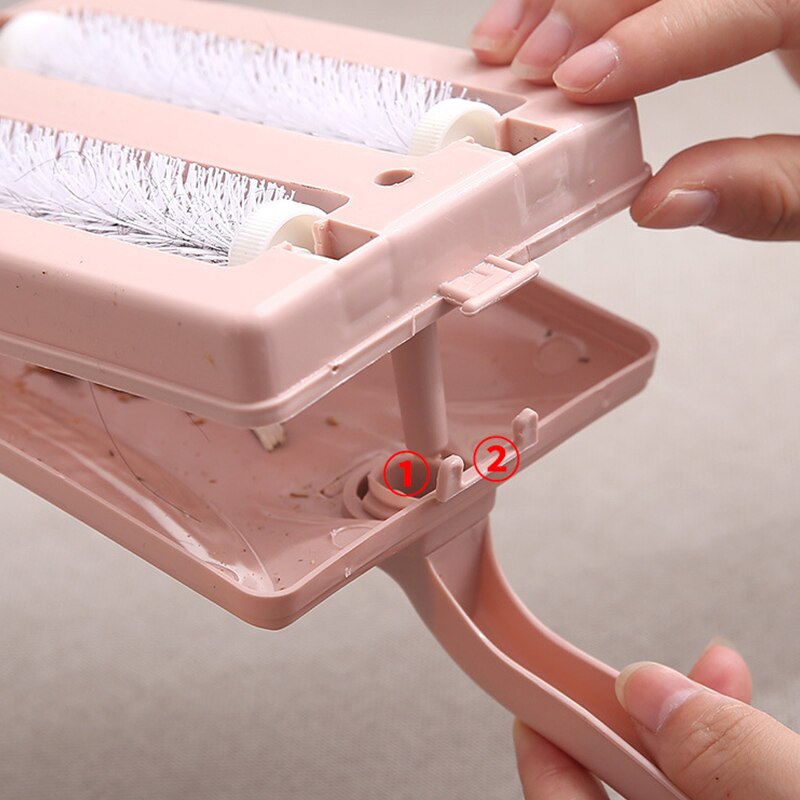 Household House Cleaning Brush Carpet Quilt Clean Tool With Handle Two-Wheel Brush Bedroom Floor Household Cleaning Supplies