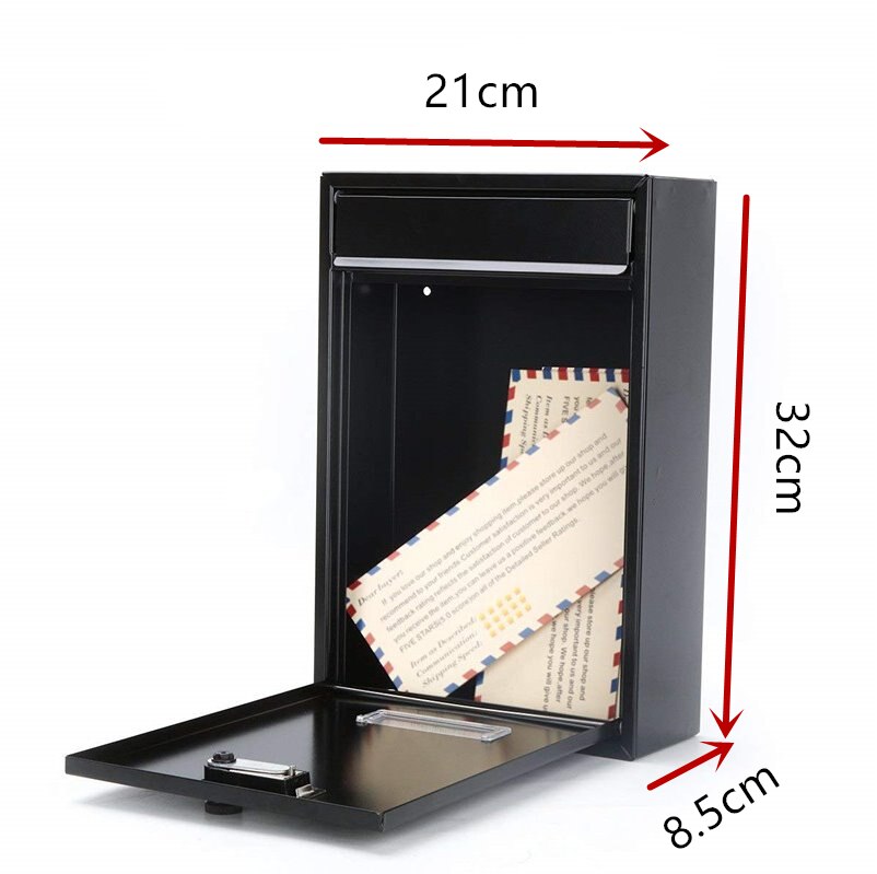 32X21X8.5CM Vintage Wall Mounted Mailbox With Combination Lock Metal Coded Lock Letterbox Post Newspaper Box F5062