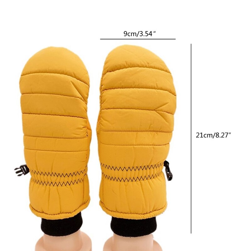 Children Winter Warm Ski Gloves Boys/Girls Kids Sports Waterproof Windproof Non-slip Snow Mittens Extended Wrist Skiing Gloves