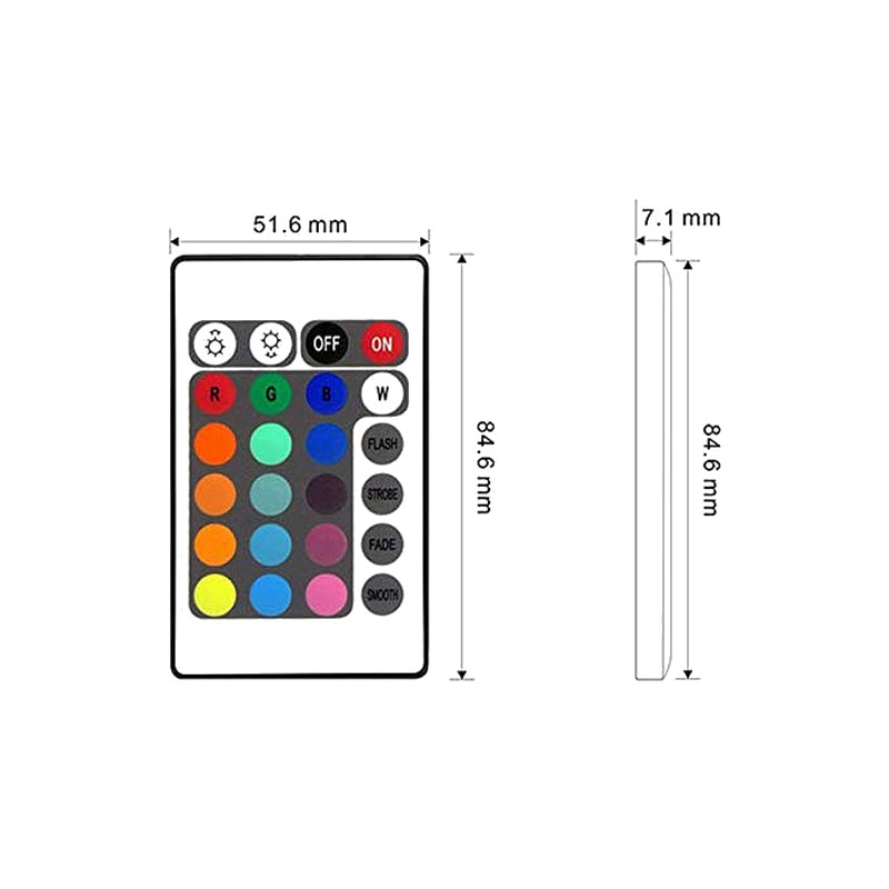 Led strip rgb controller  dc 12v mini controller switch  ir 24 key fjärrkontroll för 5050 2835 rgb led strip light