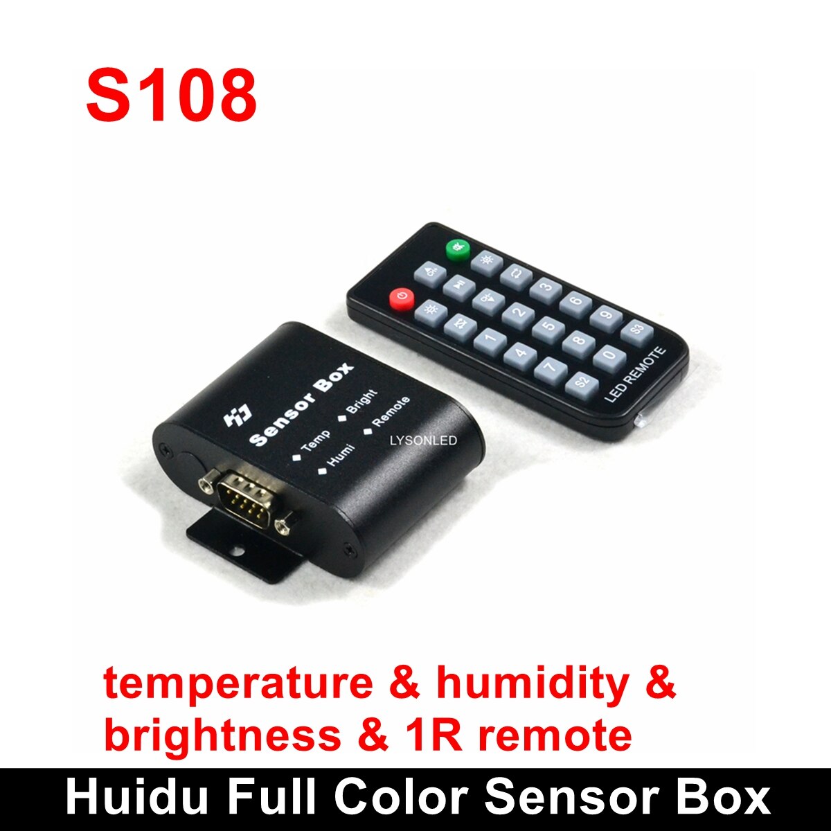 Huidu Full Color Sensor Box HD-S108 Helderheid Temperatuur Vochtigheid Afstandsbediening Verscheidenheid Poorten