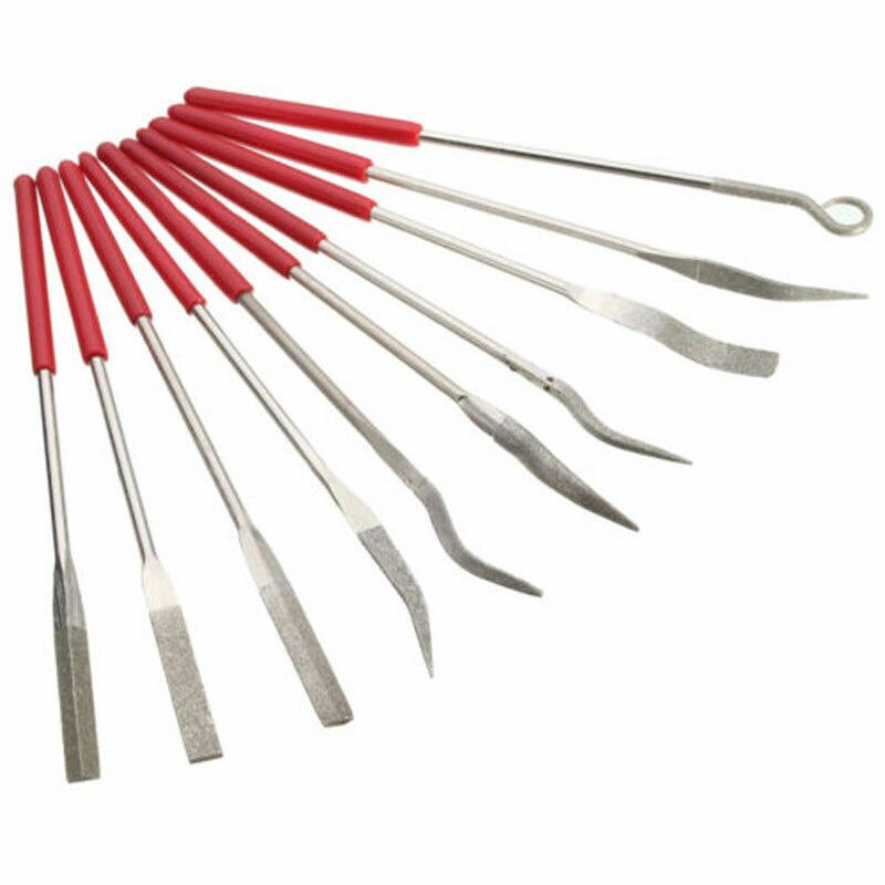 10 Stuks/set Diamant Coating Bestand Mechanische Horloge Sieraden File Tool Set