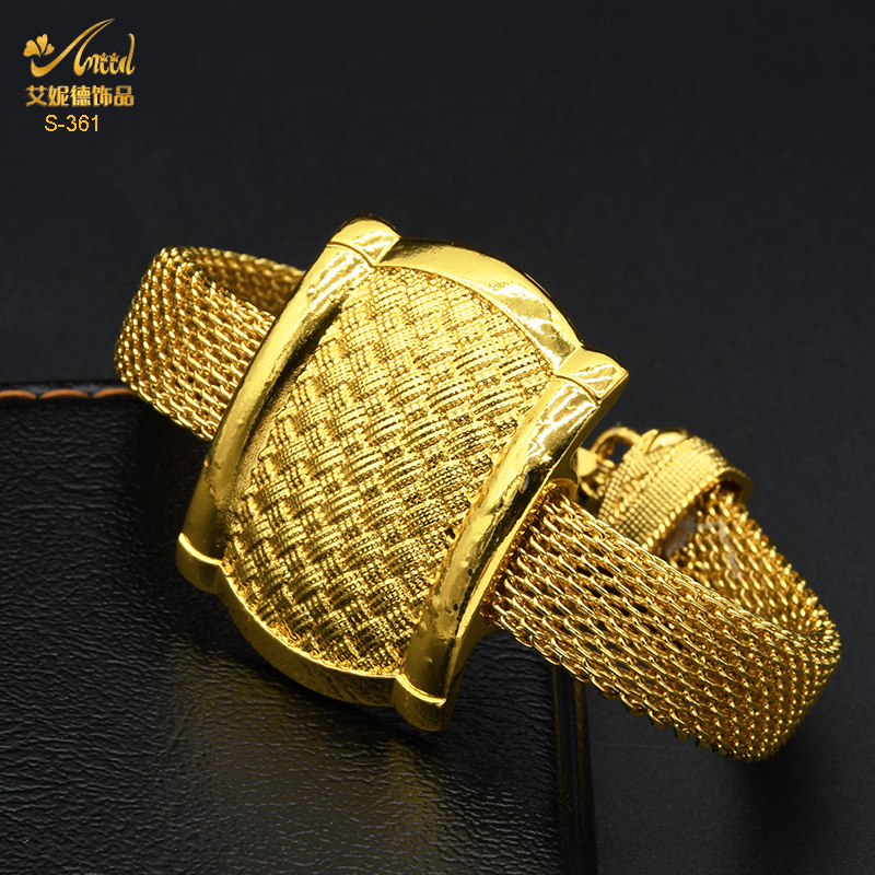 ANIID-Conjunto de joyería africana de Color dorado para mujer, gargantilla india, collar, pendiente, joyería nigeriana chapada en oro de 24K, boda de Dubái