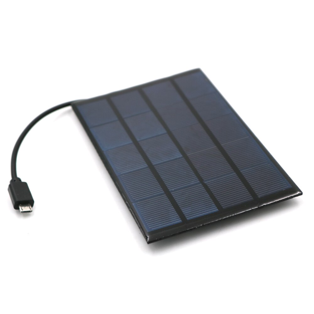 Micro USB Android Solar Panel 2W 5V Solar Cells Charger Pane Fast DIY Outdoor Battery Polysilicon Portable Travel Tablet