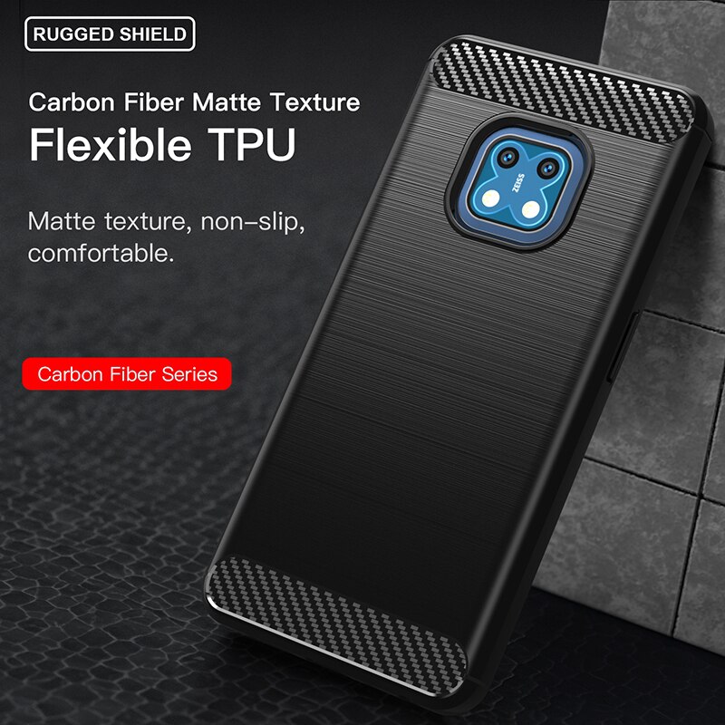 Voor Nokia XR20 Case Rubber Silicone Shockproof Carbon Fiber Cover Voor Nokia XR20 NokiaXR20 Telefoon Case Voor Nokia XR20 Case 6.67