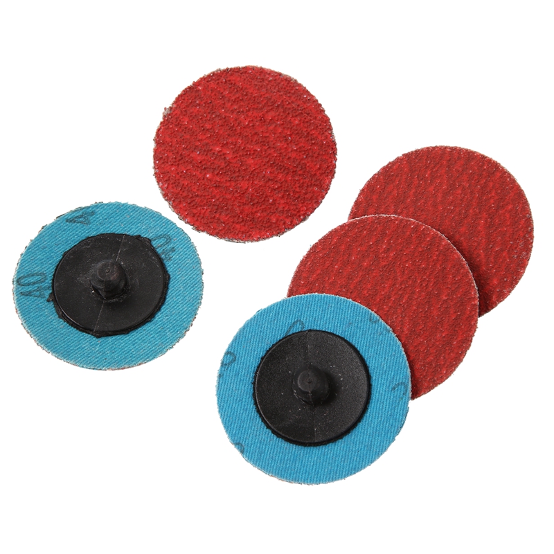 ¡Oferta! Set de discos de lijado de 80 Uds. Roloc de 2 pulgadas, discos de cambio rápido con soporte de 1/4 pulgadas para amoladora, tira de superficie, pulidor