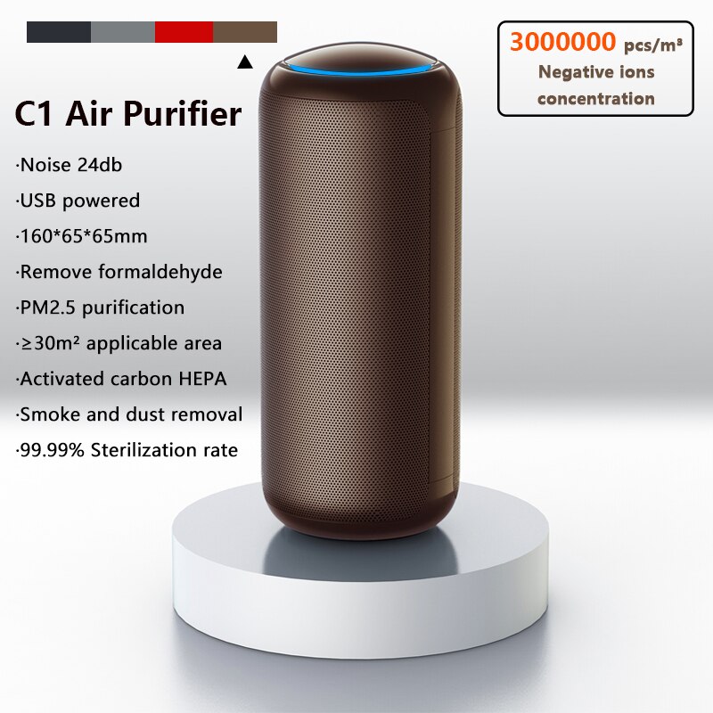 Car Air Purifier Cleaner 3 million Negative Ion USB Mini Home Vehicle Air Cleaner Remove Formaldehyde Air Purifier: 06 / USB