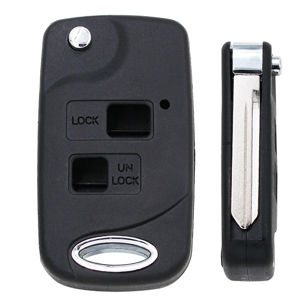 2 Button Folding Flip Remote Key Shell Case For Toyota Rav4 Corolla Camry Echo Prado Celica Avensis Tarago TOY43 / TOY47 Blade