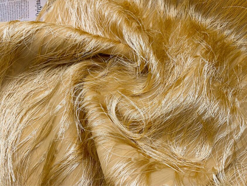 Borla de flecos largos tela de gasa costura para camiseta falda vestido de baile ropa de escenario Material de ropa