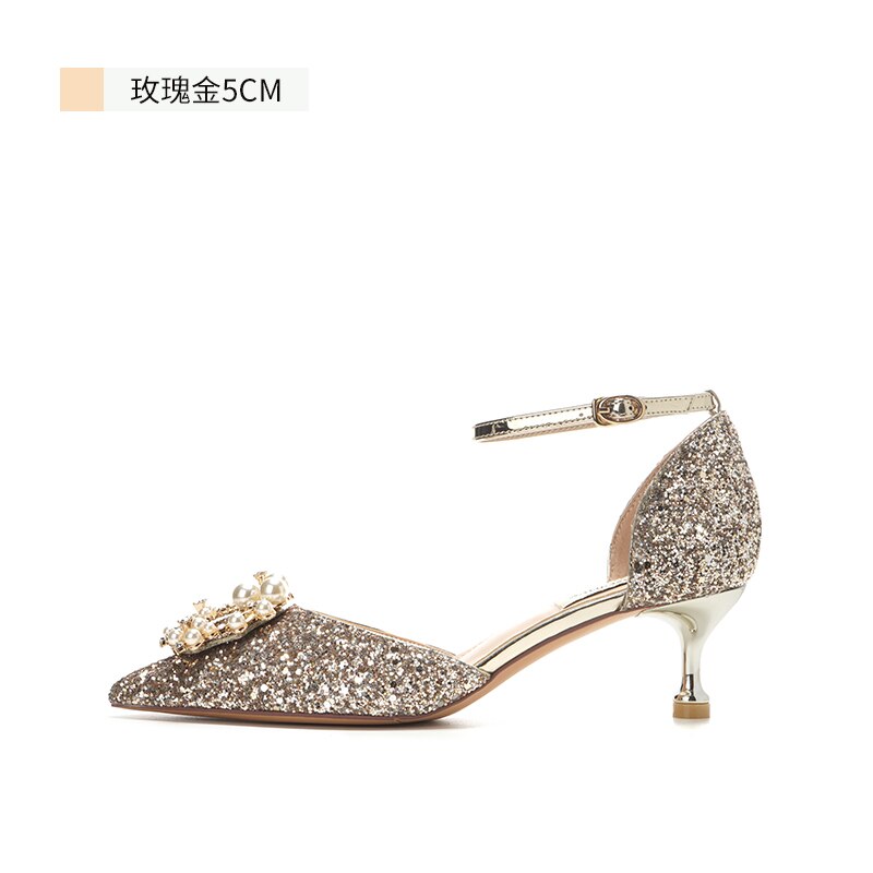 Women's Wedding Shoes Pointed Toe Flat Heel Minimalist Crossed Straps Buckle Bridal Shoes