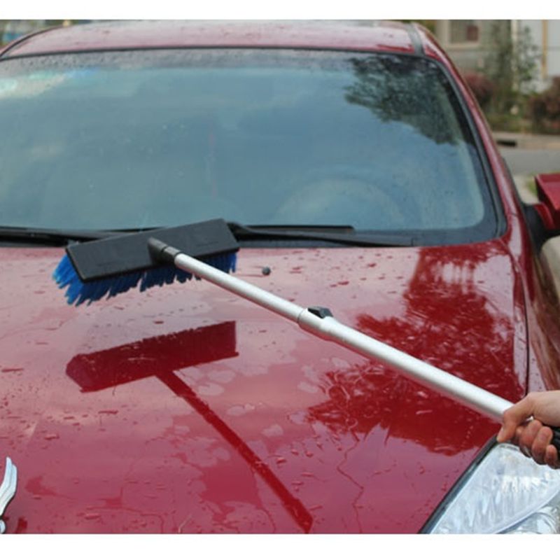 Car Flow-through Wash Brush Telescoping Handle Soft Cleaning Head RV Truck Wash Trailer