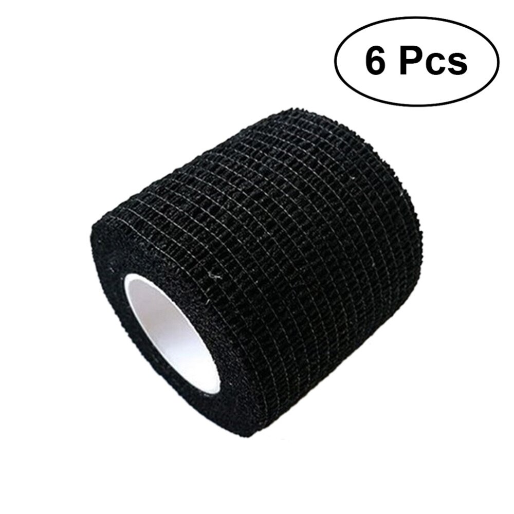 6pcs Cohesive Bandages Elastic Nonwovens Strong Self Adherent Wrap for Sports Athletic: Black 1
