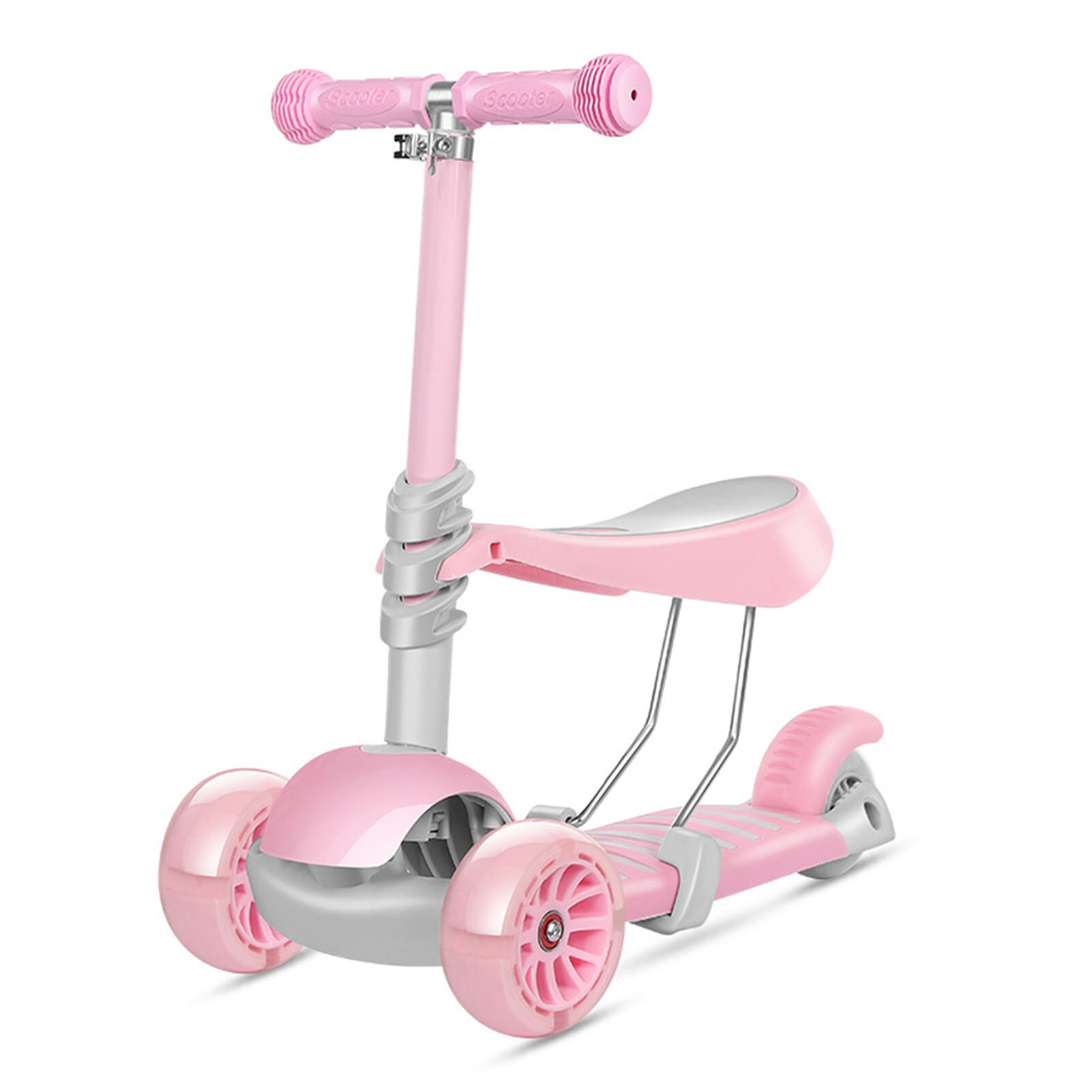 Patinete multifuncional para bebés, andador de tres ruedas con asiento extraíble, tres en uno