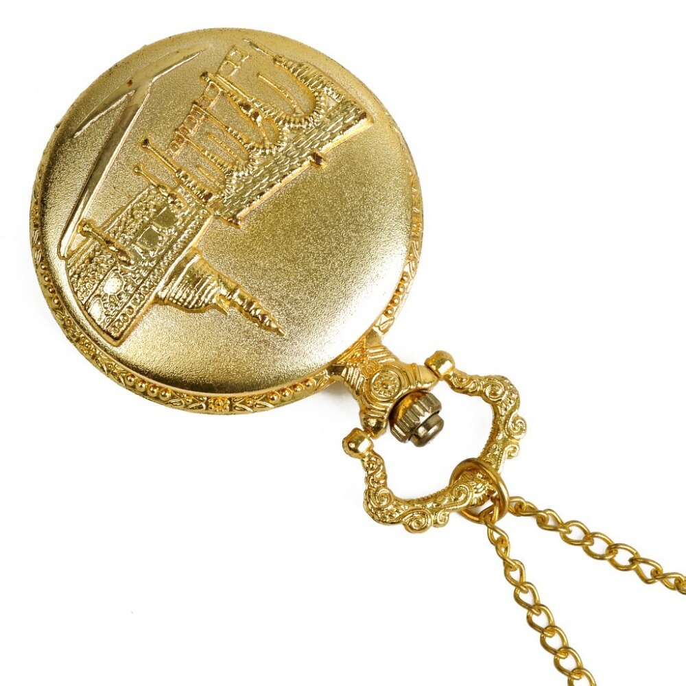 Guld fickur antik klassisk palats fickur kungligt halsband med kedja