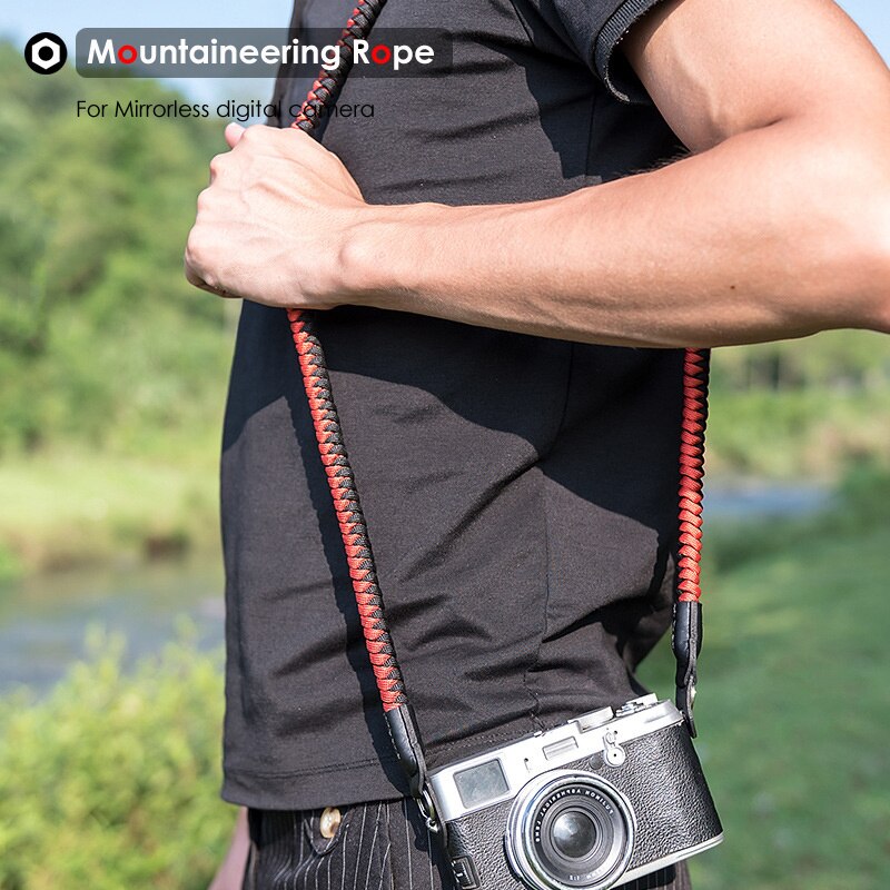 Mountaineering Nylon Rope Camera Shoulder Neck Strap Belt for Mirrorless Digital Camera Leica Canon Nikon Olympus Pentax Sony
