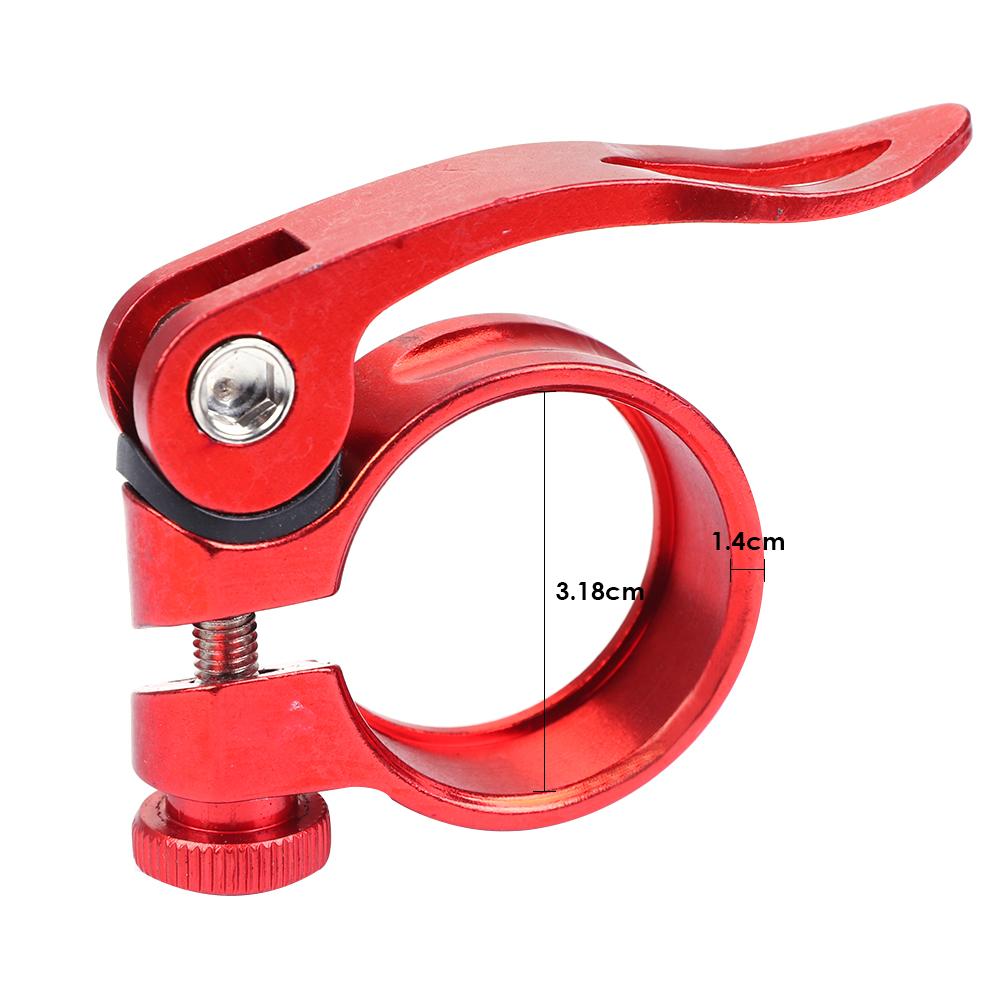 Fiets zadelpen aluminium 31.8mm zadelpenklem snelspanner mtb fiets zadelpen buisklem mtb mountainbike zadelpenklem: Rood