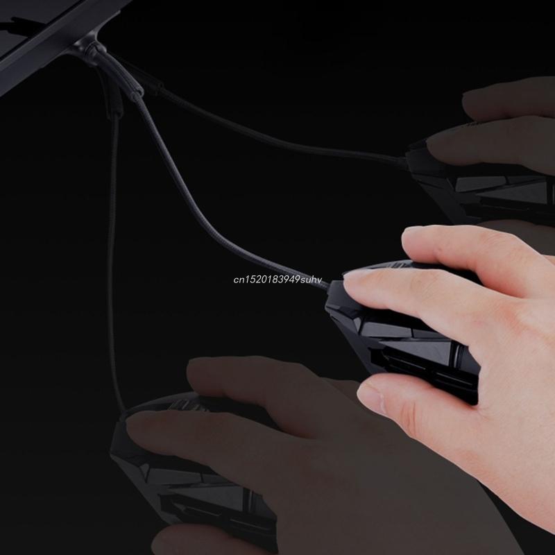Muis Kabel Klem Muis Bungee Kabel Houder Clip Data Line Cord Fixer Organizer Voor Desktop Computer Games