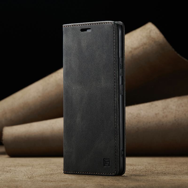 Funda de cuero para samsung Galaxy S22 Ultra Plus, carcasa trasera de silicona con tapa magnética, billetera de lujo para teléfono Samsung S 22 Plus: For Galaxy S22 Plus / Black