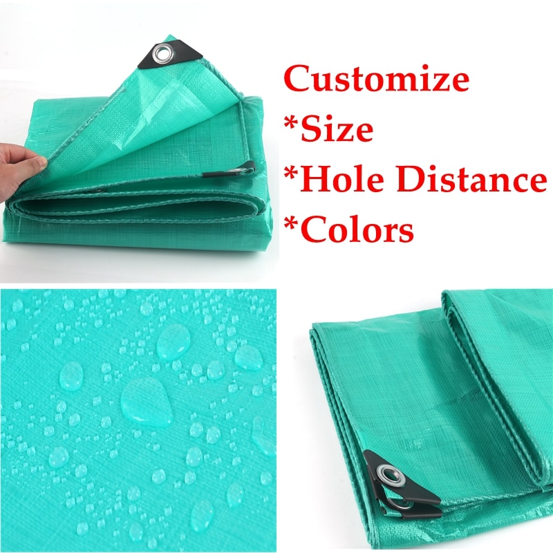 Grubość 0.32mm podwójne zielone plandeki PE deszczoodporne tkaniny ogród dziedziniec soczysty ciężarówka wodoodporna parasolka markiza CoveCloth