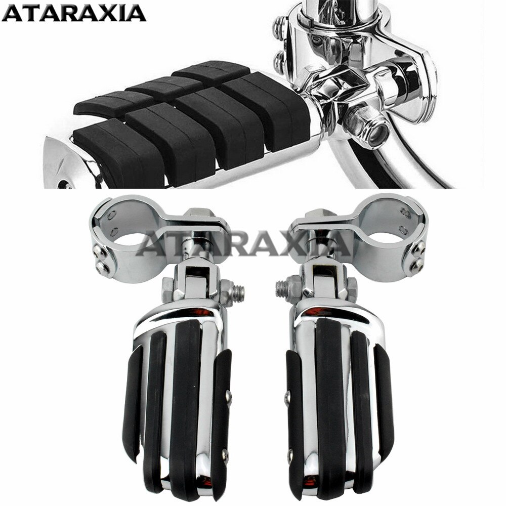 25mm-32mm Motorcycle Highway Foot Pegs Footrest Crash Bar Mount Foot Peg Clamp Universal For Harley Honda Yamaha Suzuki Kawasaki: 1 Set