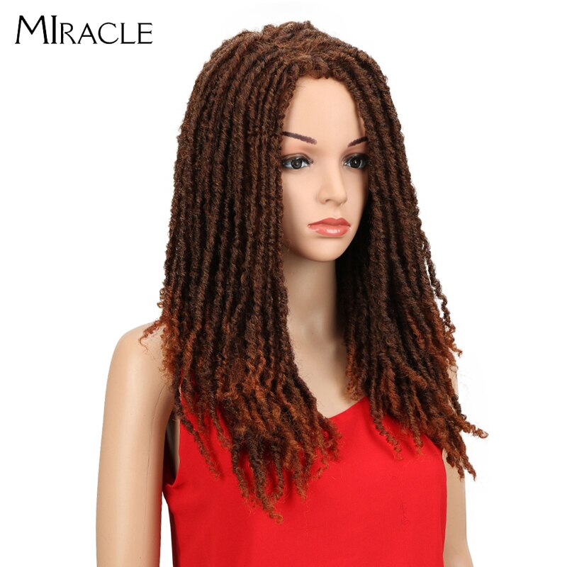 Afro virkade flätor peruk flätor peruk syntetiska peruker för svarta kvinnor virkade flätor twist jumbo dread faux locs frisyr mirakel