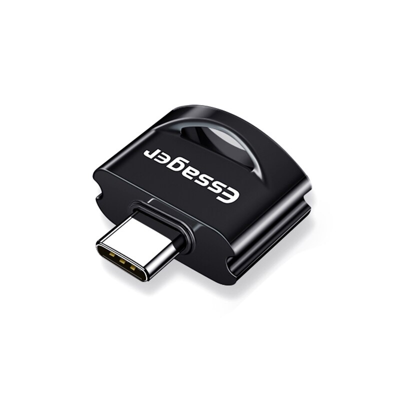 Essager USB Type C OTG Adapter Voor Samsung S10 Xiao mi mi 9 oneplus 7 pro 6t usbc CONNECTOR USB-C type-C Naar USB 3.0 OTG Converter: Black