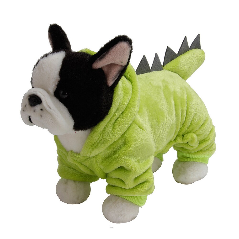 Husdjur katt kläder roliga dinosaurie kostymer vinter varm plysch katt kappa liten katt kattunge hoodie valp hund kläder
