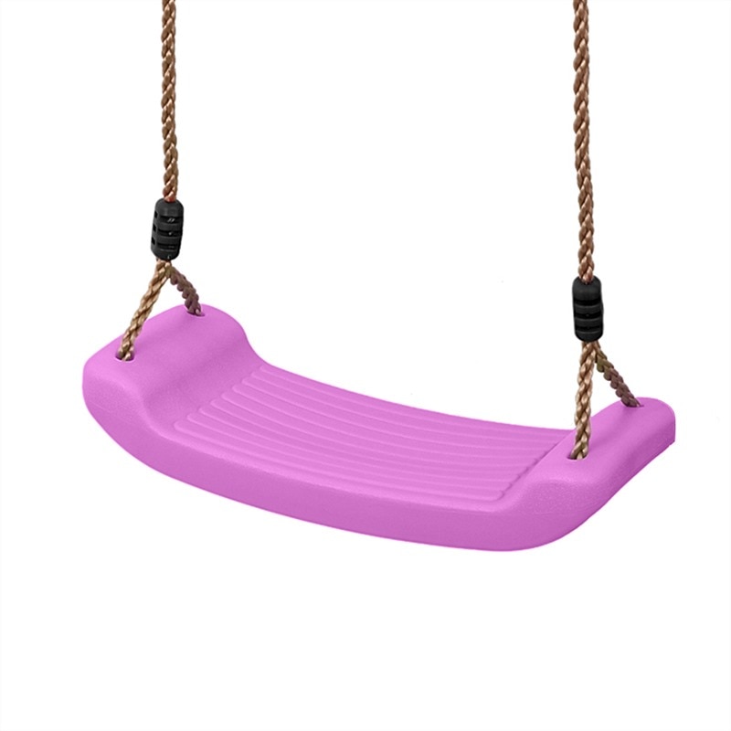 Hoogte Verstelbare Touwen Regenboog Kinderen Outdoor Swing Plastic Tuin Swing Kids Opknoping Seat Speelgoed Gebogen Boord Swing Stoel: Roze