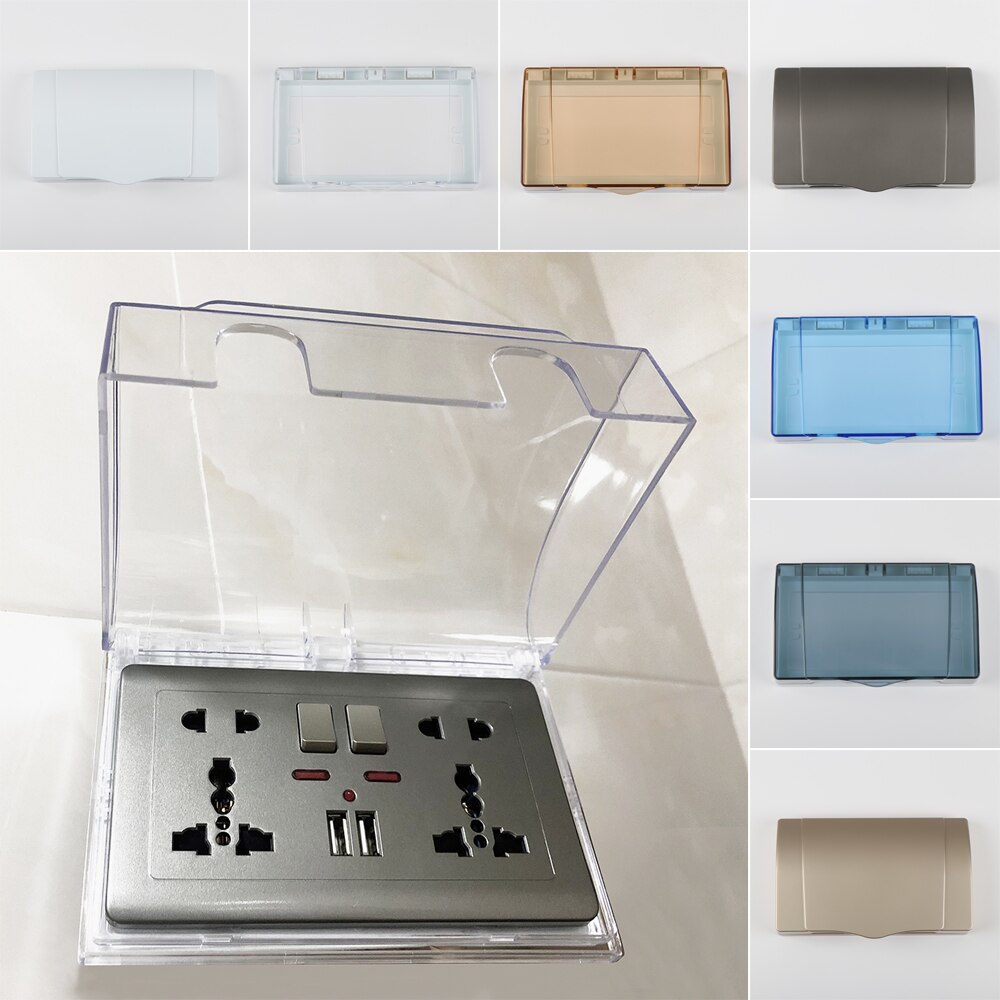 1PC 86 Typ Ochse Nagel-freies Kleber Einfügen Einfache Installation Wasserdichte Kasten Steckdose Wasserdichte Kasten Gremium Tafel schalter Schutz