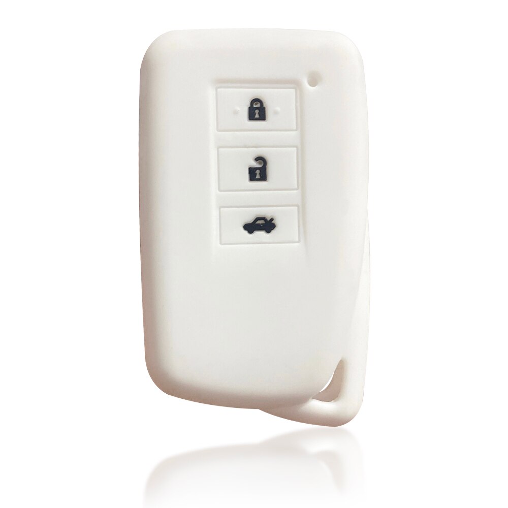 For Lexus NX Key Cover Case Silicone For Lexus LX IS GS RX300 RX450 3 Button Accessories Key Holder Fob: white