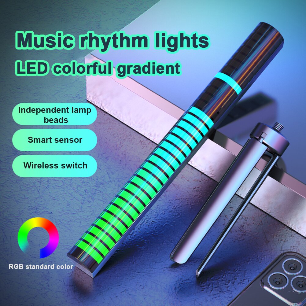 Lampe LED RGB Voix Contrôlée 32 LED - Analyseur Spectre Audio Pour Voiture Et Bureau